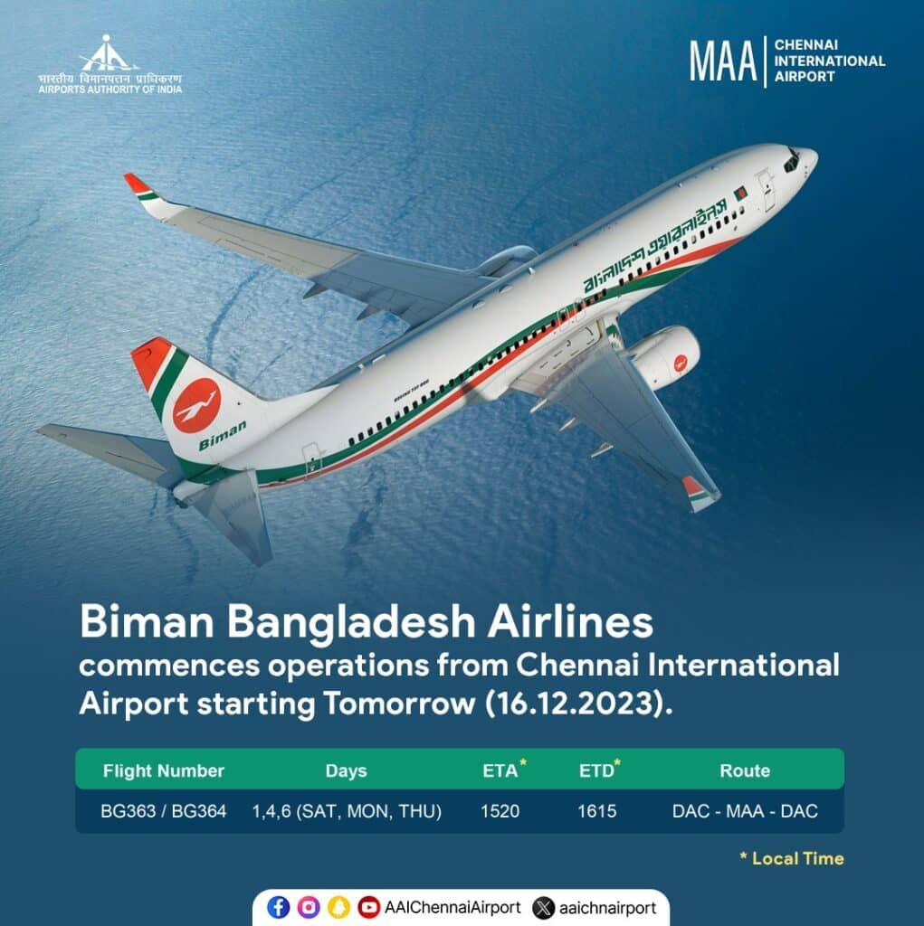 Biman Bangladesh Airlines Chennai